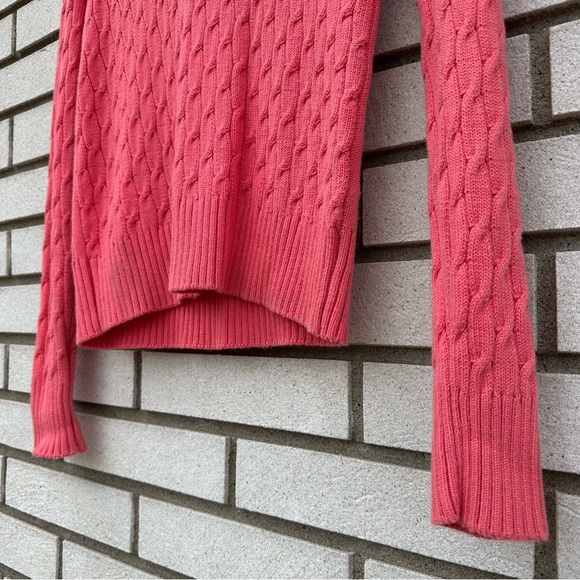 J. McLaughlin Coral Pink Cable Knit Polo Collar Sweater
Preppy Fisherman - Picture 4 of 9
